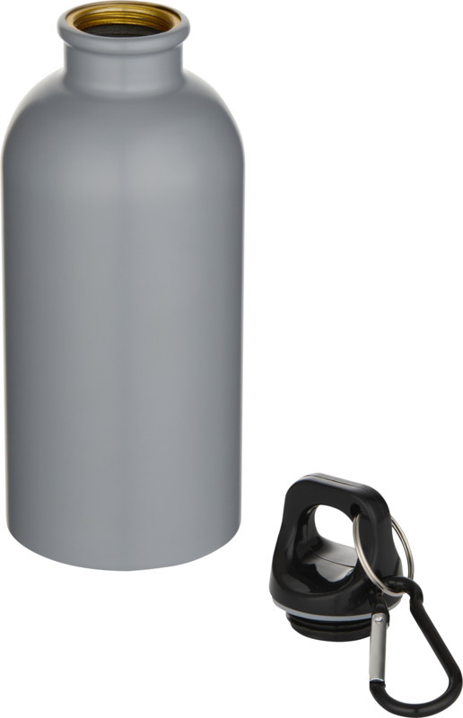 Oregon 400 ml matte RCS recycled single wall stainless steel water bottle with carabiner - Image 11