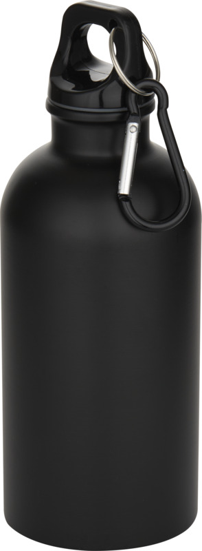 Oregon 400 ml matte RCS recycled single wall stainless steel water bottle with carabiner - Image 13