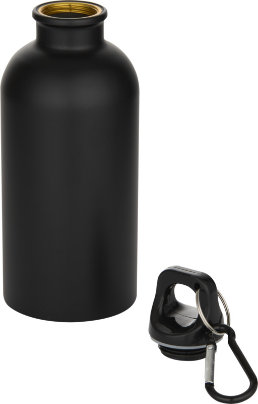 Oregon 400 ml matte RCS recycled single wall stainless steel water bottle with carabiner - Image 15