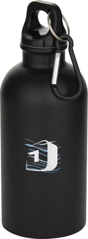 Oregon 400 ml matte RCS recycled single wall stainless steel water bottle with carabiner - Image 16