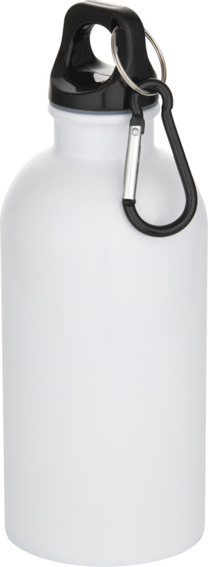 Oregon 400 ml sublimation RCS recycled single wall stainless steel water bottle with carabiner