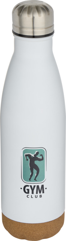 Cove 500 ml double wall vacuum insulated stainless steel water bottle with cork details - Image 4