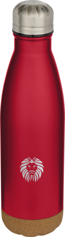 Cove 500 ml double wall vacuum insulated stainless steel water bottle with cork details - Image 9