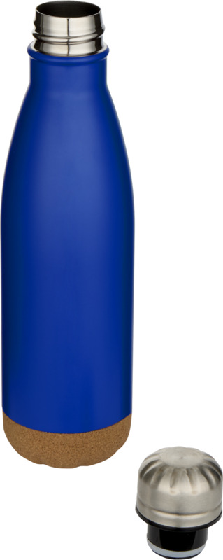 Cove 500 ml double wall vacuum insulated stainless steel water bottle with cork details - Image 12