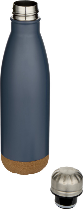 Cove 500 ml double wall vacuum insulated stainless steel water bottle with cork details - Image 17