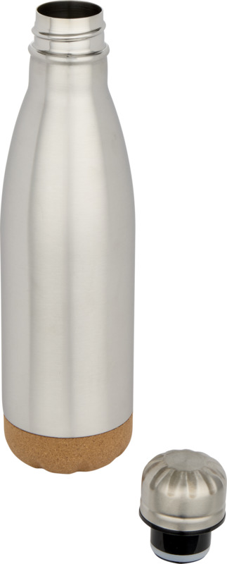 Cove 500 ml double wall vacuum insulated stainless steel water bottle with cork details - Image 21