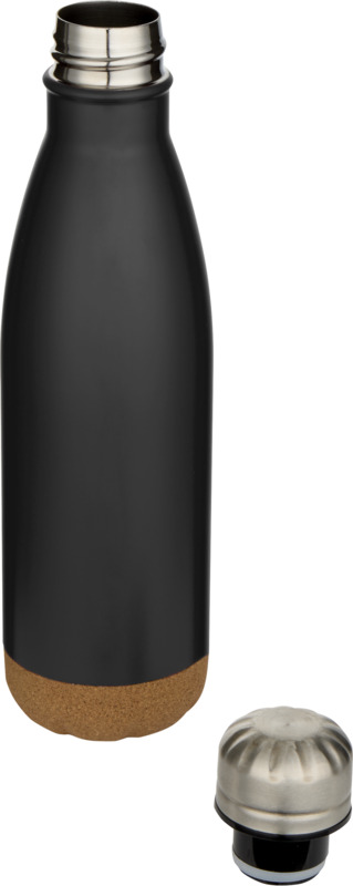 Cove 500 ml double wall vacuum insulated stainless steel water bottle with cork details - Image 25