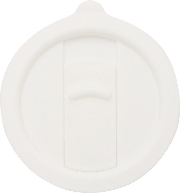 Carter 450 ml ceramic mug with plastic lid - Image 4