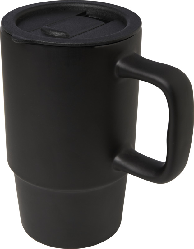 Carter 450 ml ceramic mug with plastic lid - Image 13