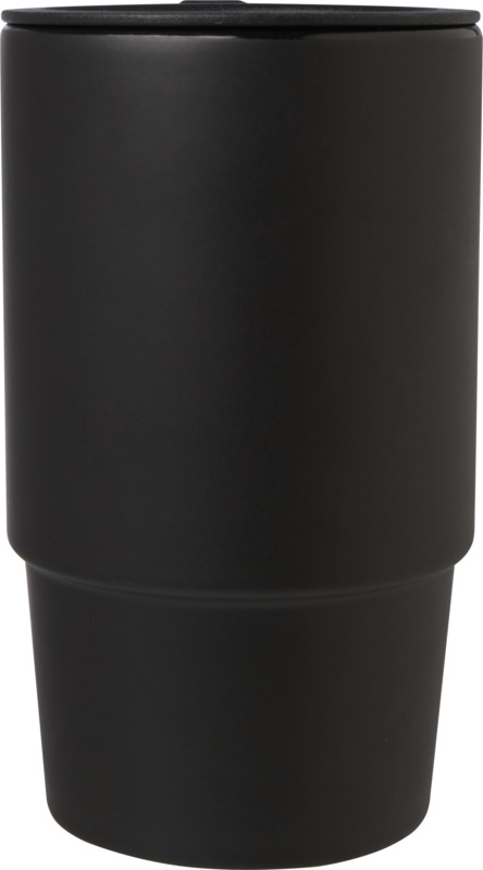 Carter 450 ml ceramic mug with plastic lid - Image 14