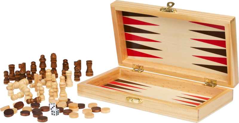 Mugo 3-in-1 wooden game set