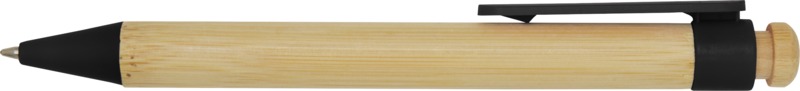Rattan bamboo and recycled plastic ballpoint pen (black ink) - Image 20