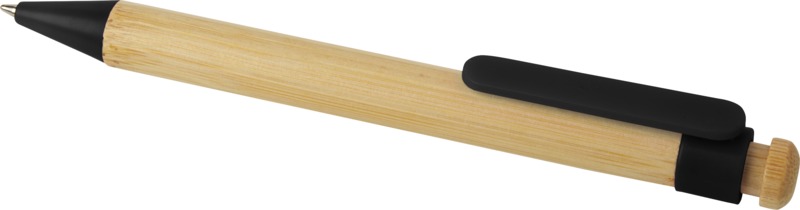 Rattan bamboo and recycled plastic ballpoint pen (black ink) - Image 22