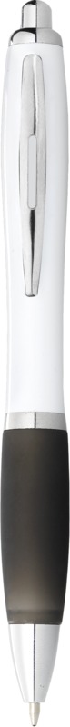 Nash ballpoint pen with white barrel and coloured grip (black ink) - Image 16