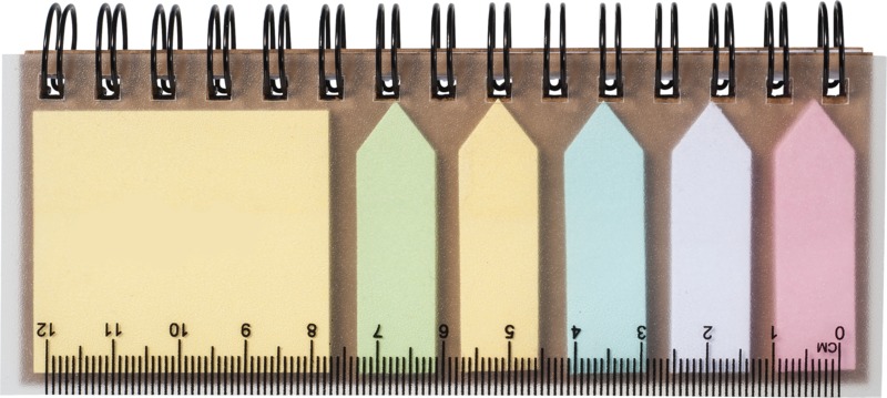 Spinner spiral notebook with coloured sticky notes - Image 2