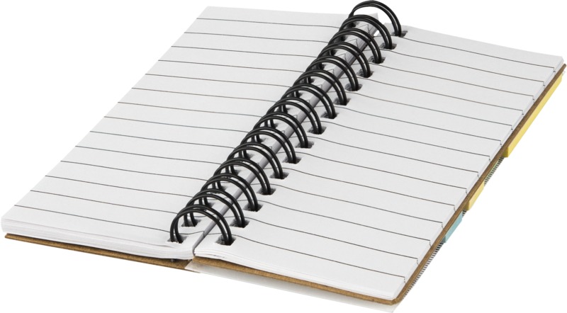 Spinner spiral notebook with coloured sticky notes - Image 6