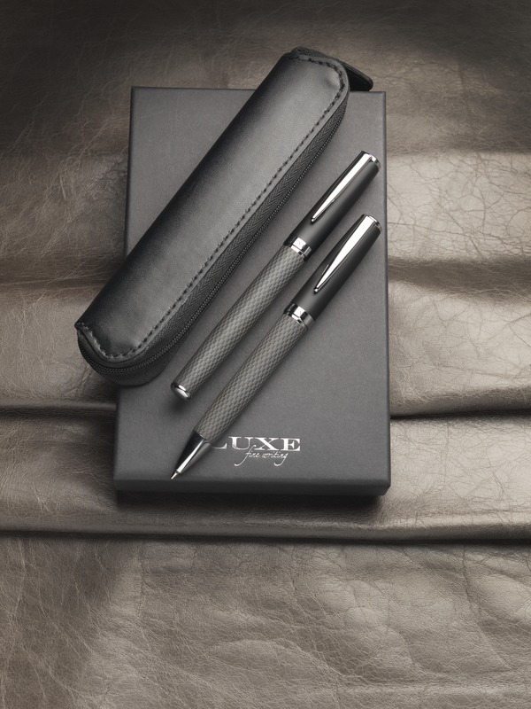 Carbon duo pen gift set with pouch (black ink) - Image 7
