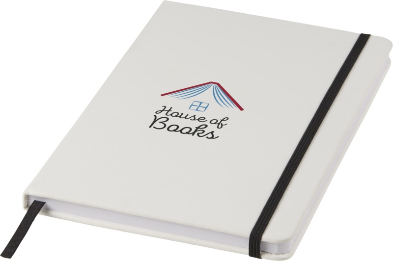 Spectrum A5 white notebook with coloured strap - Image 5