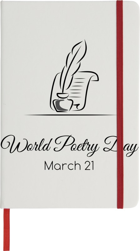 Spectrum A5 white notebook with coloured strap - Image 16