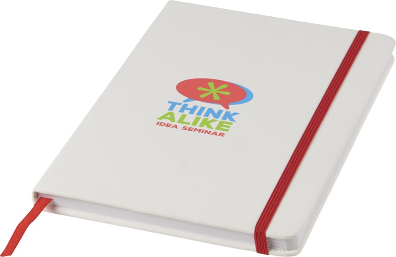 Spectrum A5 white notebook with coloured strap - Image 15