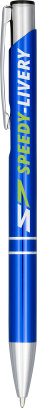 Moneta anodized aluminium click ballpoint pen (blue ink) - Image 20