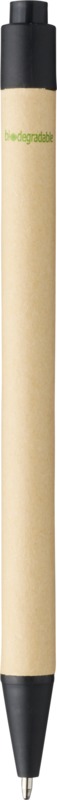 Berk recycled carton and corn plastic ballpoint pen (black ink) - Image 3