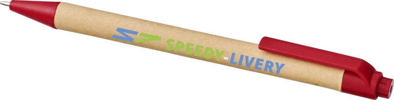 Berk recycled carton and corn plastic ballpoint pen (black ink) - Image 24