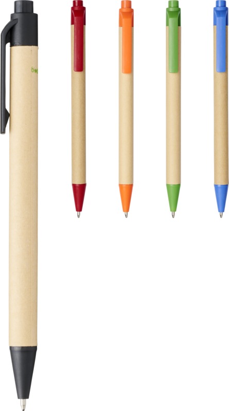 Berk recycled carton and corn plastic ballpoint pen (black ink) - Image 31