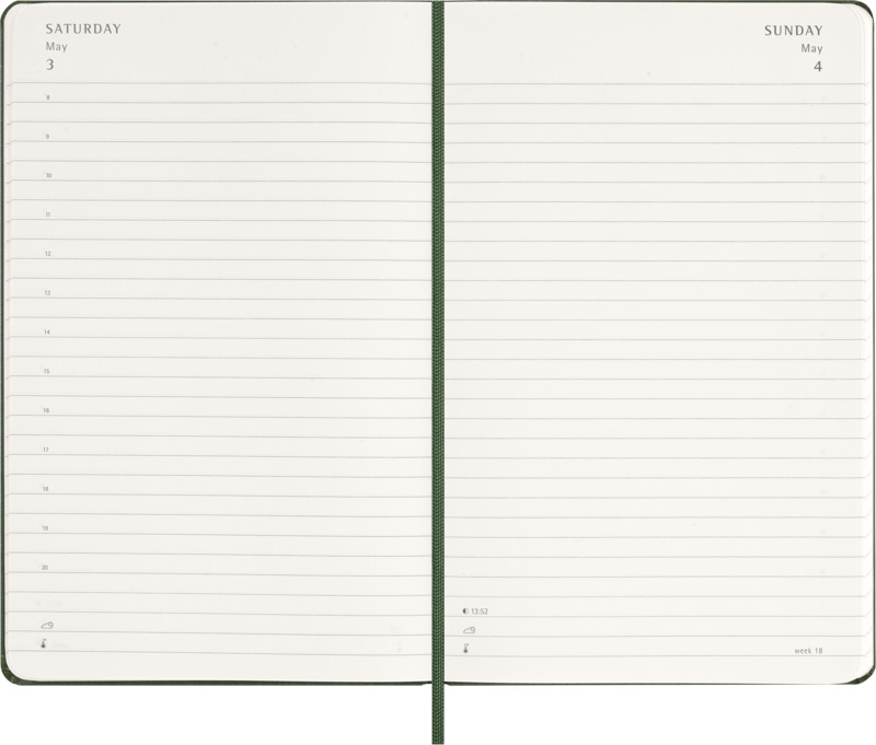 Moleskine hard cover 12 month L daily planner - Image 18