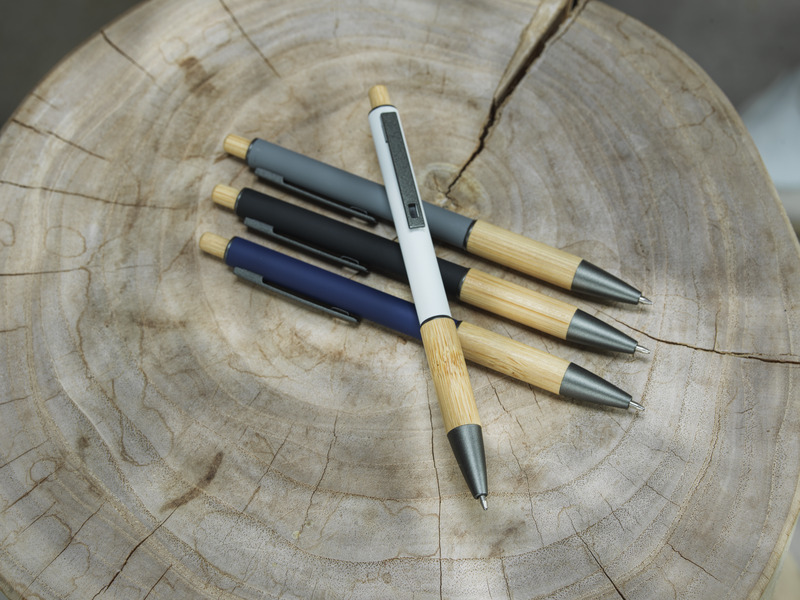 Darius recycled aluminium ballpoint pen (blue ink) - Image 8