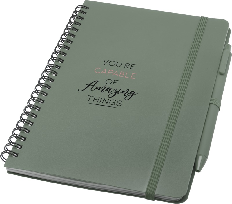 Thalaasa A5 ocean-bound hard cover notebook with ballpoint pen (black ink) - Image 14