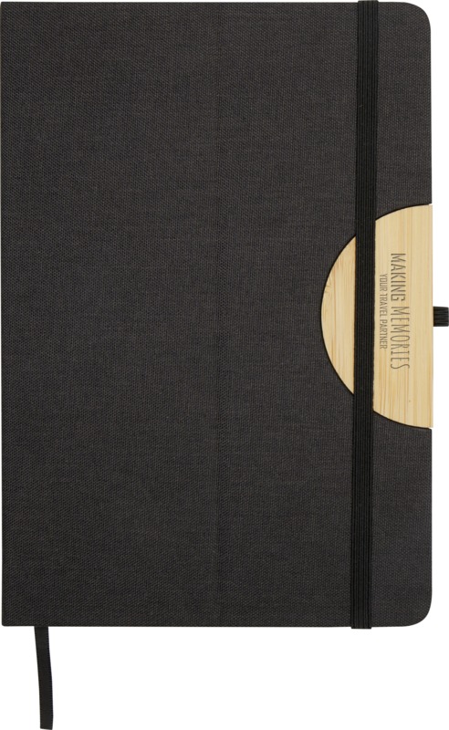 Laura A5 hard cover notebook and ballpoint pen gift set (black ink) - Image 9