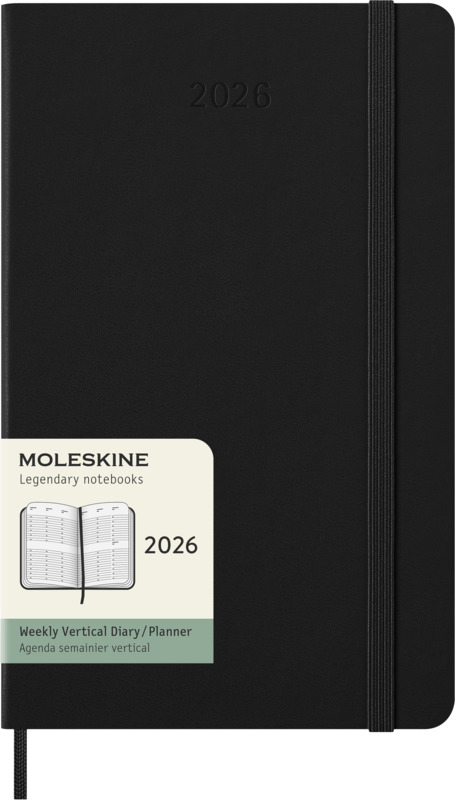 Moleskine hard cover 12 month L weekly planner vertical
