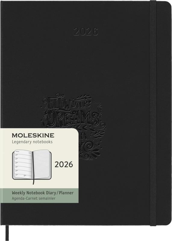 Moleskine hard cover 12 month XL weekly planner - Image 7