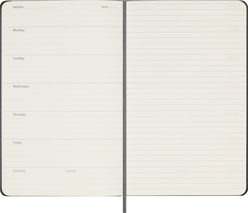 Moleskine hard cover undated L weekly planner - Image 5