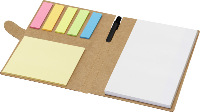 Swift sticky notes booklet with ballpoint pen (black ink)