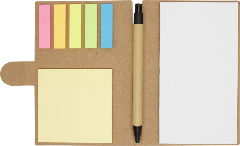 Swift sticky notes booklet with ballpoint pen (black ink) - Image 4