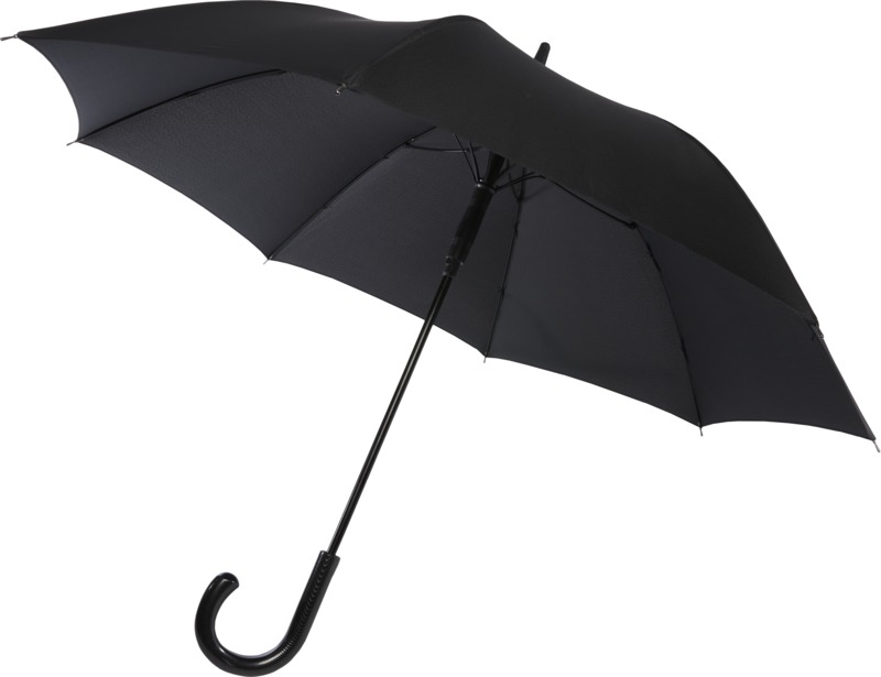 Fontana 23" auto open umbrella with carbon look and crooked handle