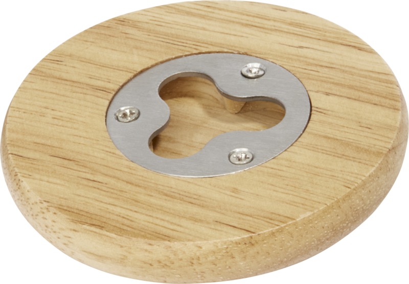 Scoll wooden coaster with bottle opener - Image 3