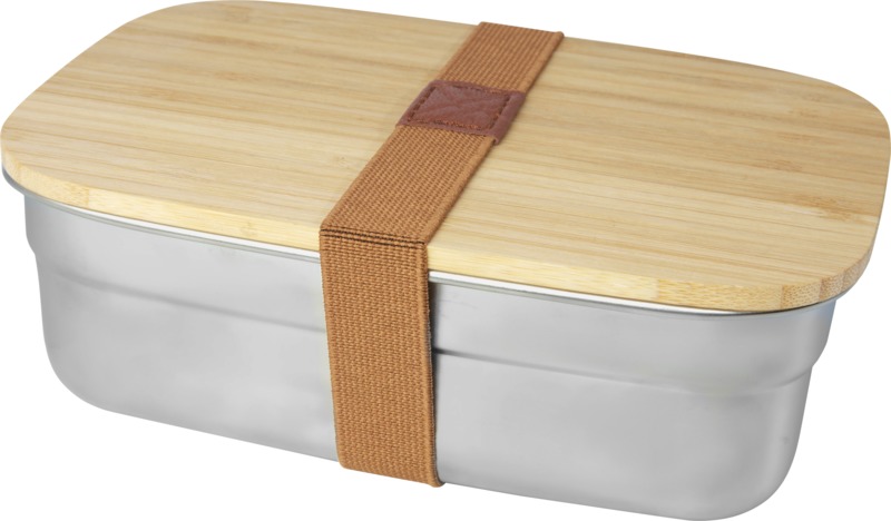 Tite 700 ml stainless steel lunch box with bamboo lid