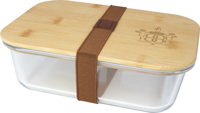 Roby 1000 ml glass lunch box with bamboo lid - Image 7