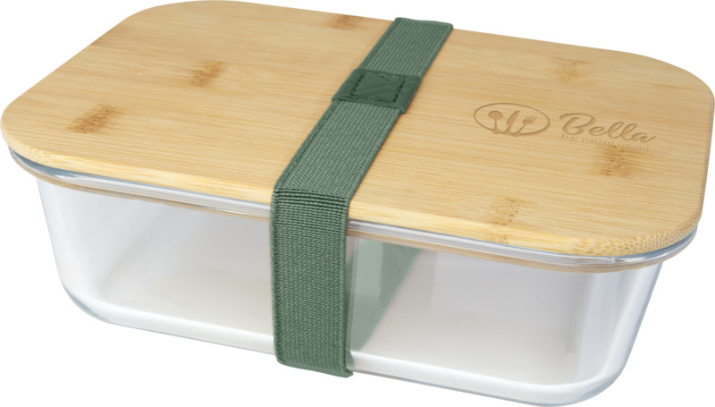 Roby 1000 ml glass lunch box with bamboo lid - Image 22