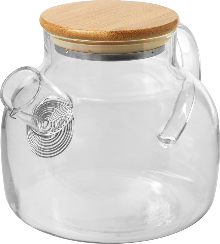 Zen tea pot with strainer and bamboo lid