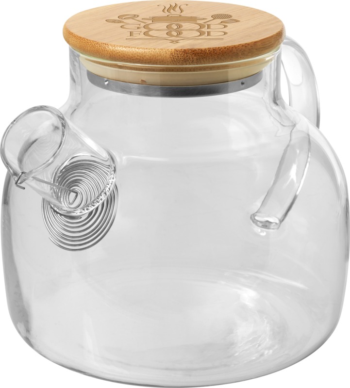 Zen tea pot with strainer and bamboo lid - Image 3