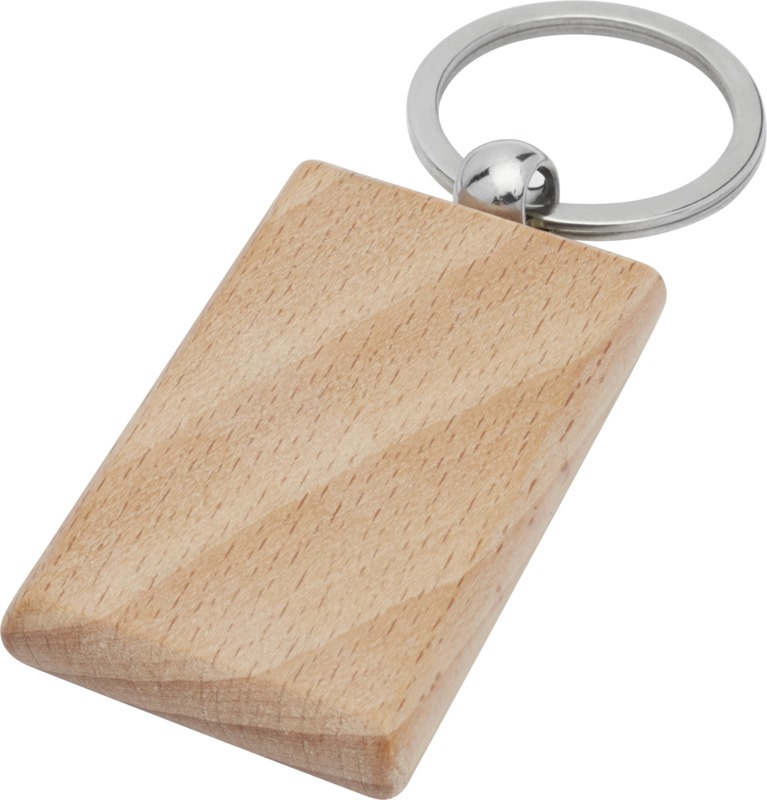 Gian beech wood rectangular keychain