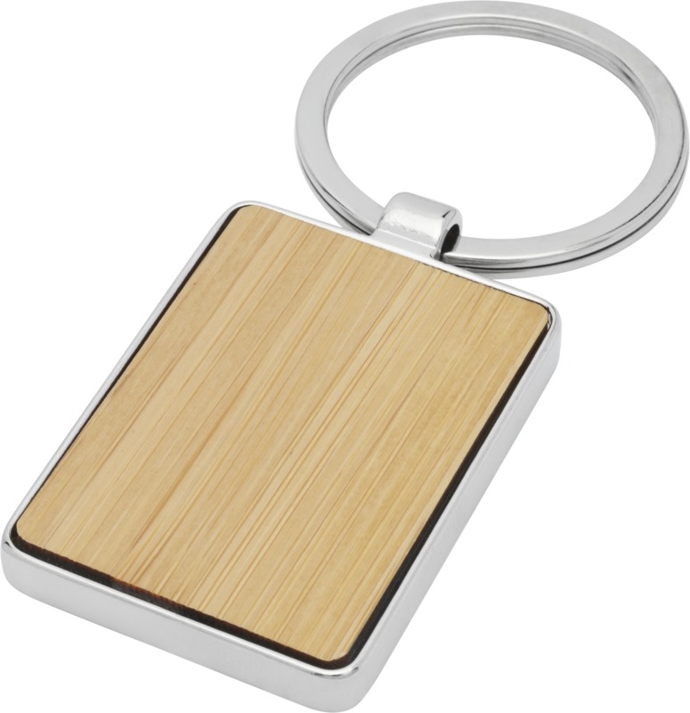 Neta bamboo rectangular keychain