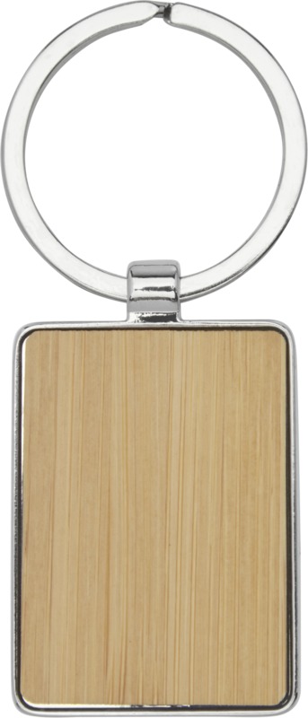Neta bamboo rectangular keychain - Image 2