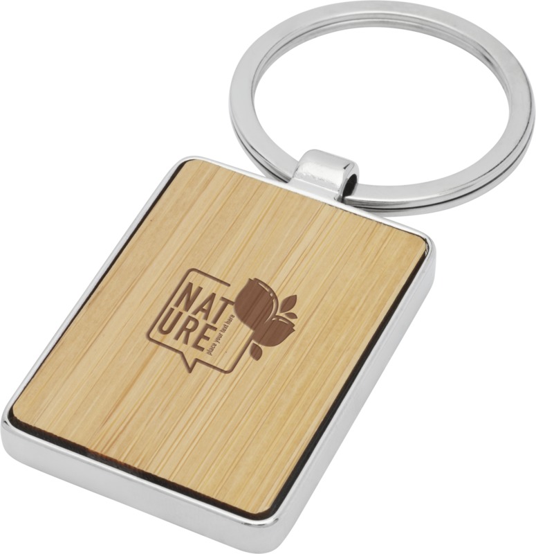 Neta bamboo rectangular keychain - Image 6
