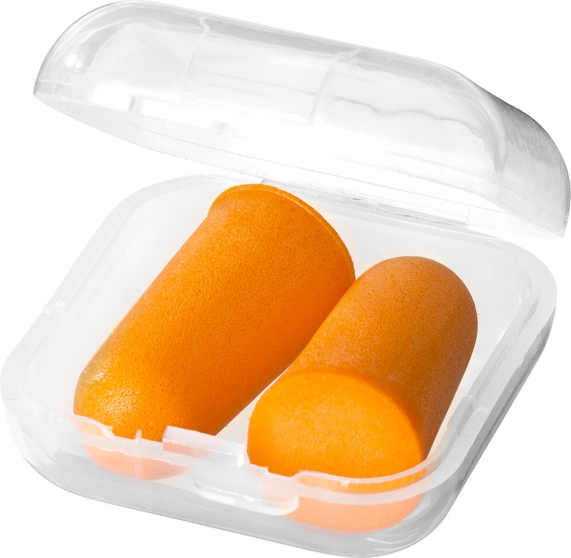 Traveler earplugs with travel case