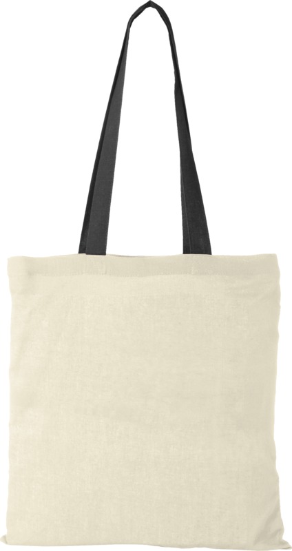 Nevada 100 g/m² cotton tote bag coloured handles 7L - Image 2